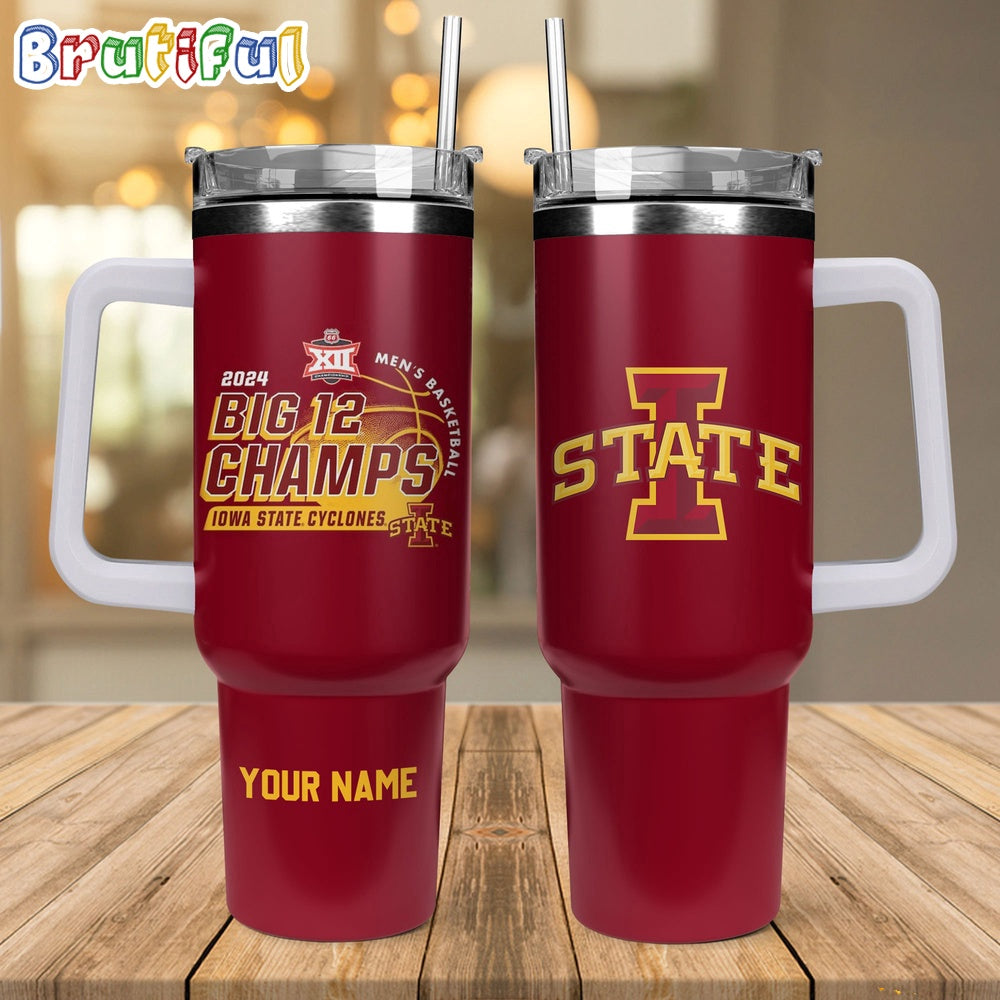 Iowa State Cyclones 2024 Big 12 Men’s Basketball Conference Tournament Champions Stanley Tumbler 40oz