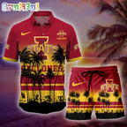Iowa State Cyclones Palm Tree Summer Hawaiian Shirt, NCAA Sport Summer Hawaiian Set, Summer Beach Short