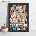 Iowa Women’s Basketball Champions Big 2024 Wall Art Poster Canvas
