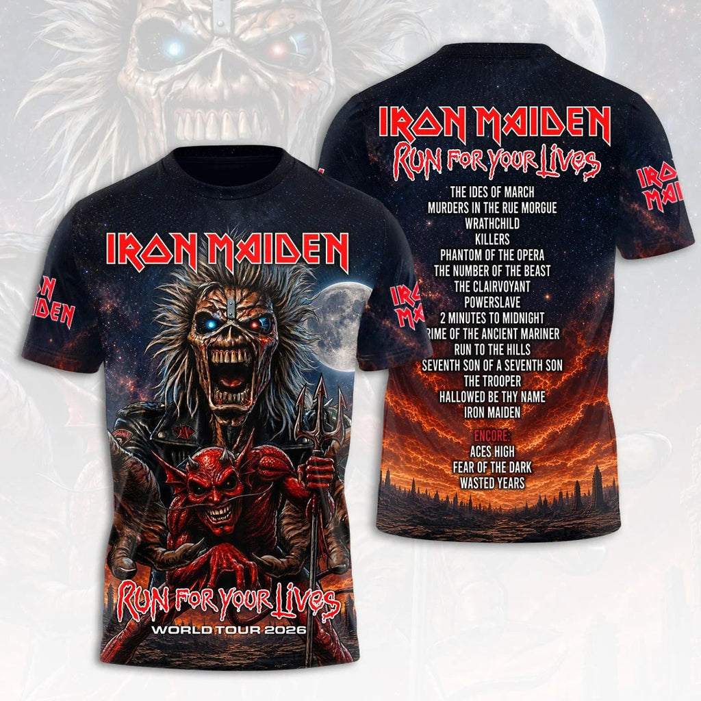 Iron Maiden 2026 World Tour 3D Apparel – HOATT26773