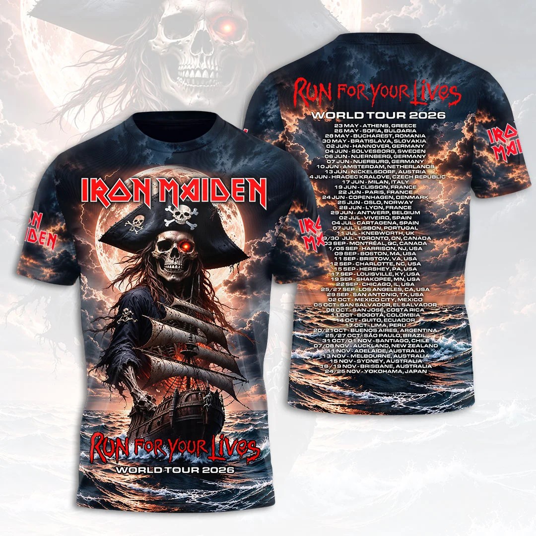 Iron Maiden 2026 World Tour 3D Apparel – HOATT26858