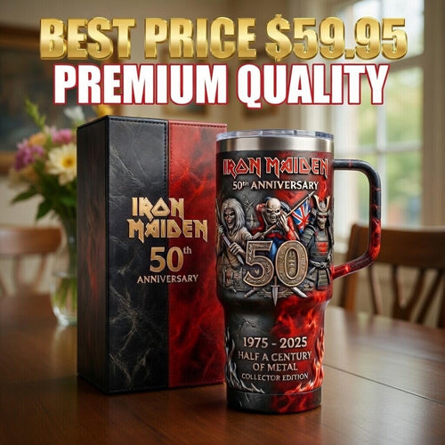 Iron Maiden 50th Anniversary Tumbler