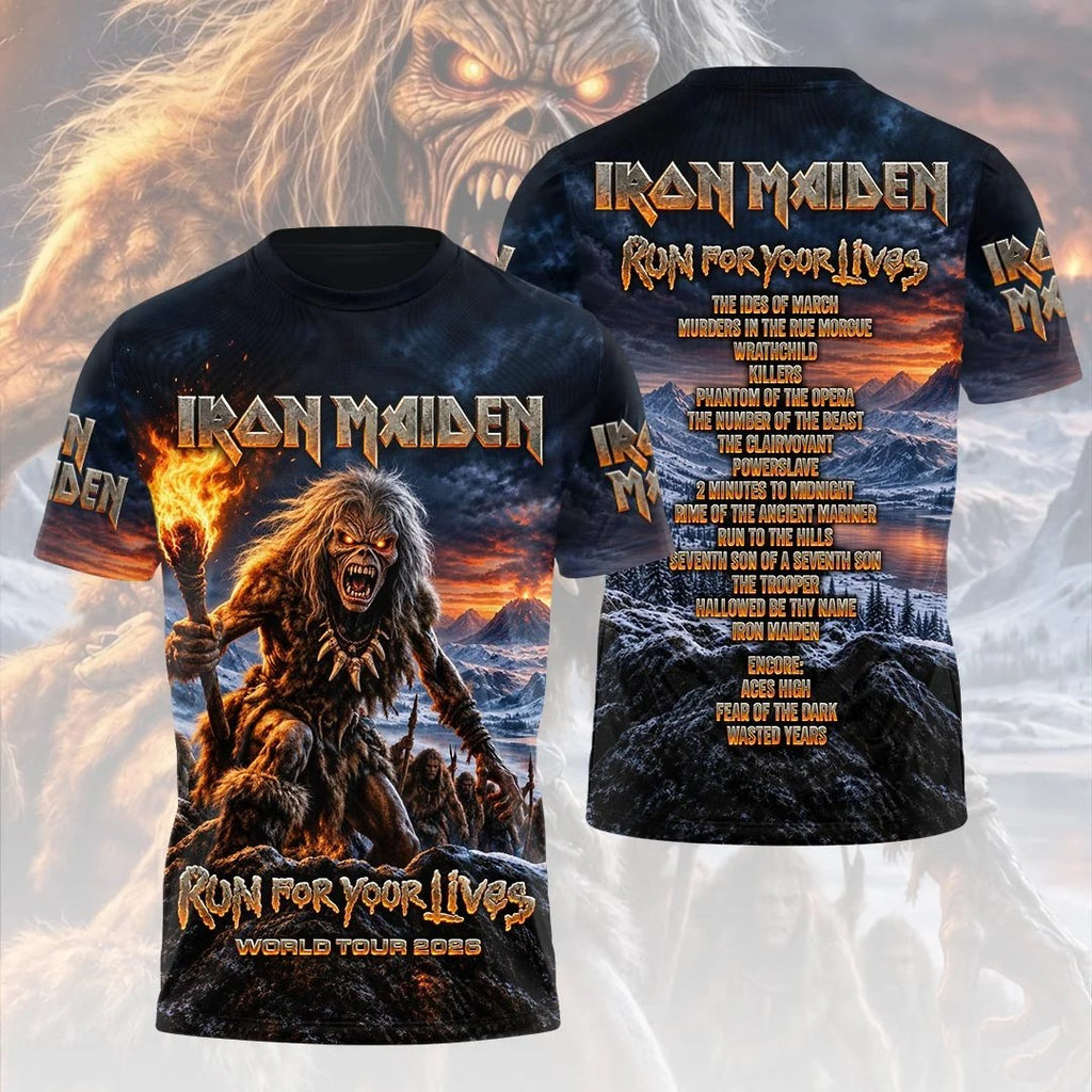 Iron Maiden 2026 World Tour 3D Apparel – HOATT26801