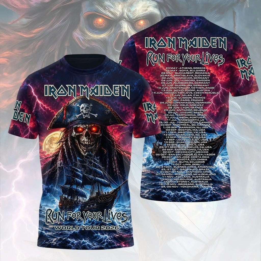 Iron Maiden 2026 World Tour 3D Apparel – HOATT26857