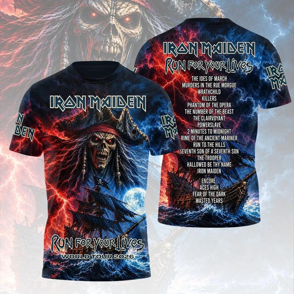 Iron Maiden 2026 World Tour 3D Apparel – HOATT26866