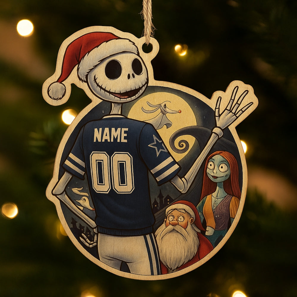Jack Skellington Dallas Cowboys Christmas Ornament 2026 Christmas Decoration Gift