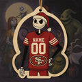 Jack Skellington San Francisco 49Ers Christmas Wooden Ornament Christmas Decor Gift