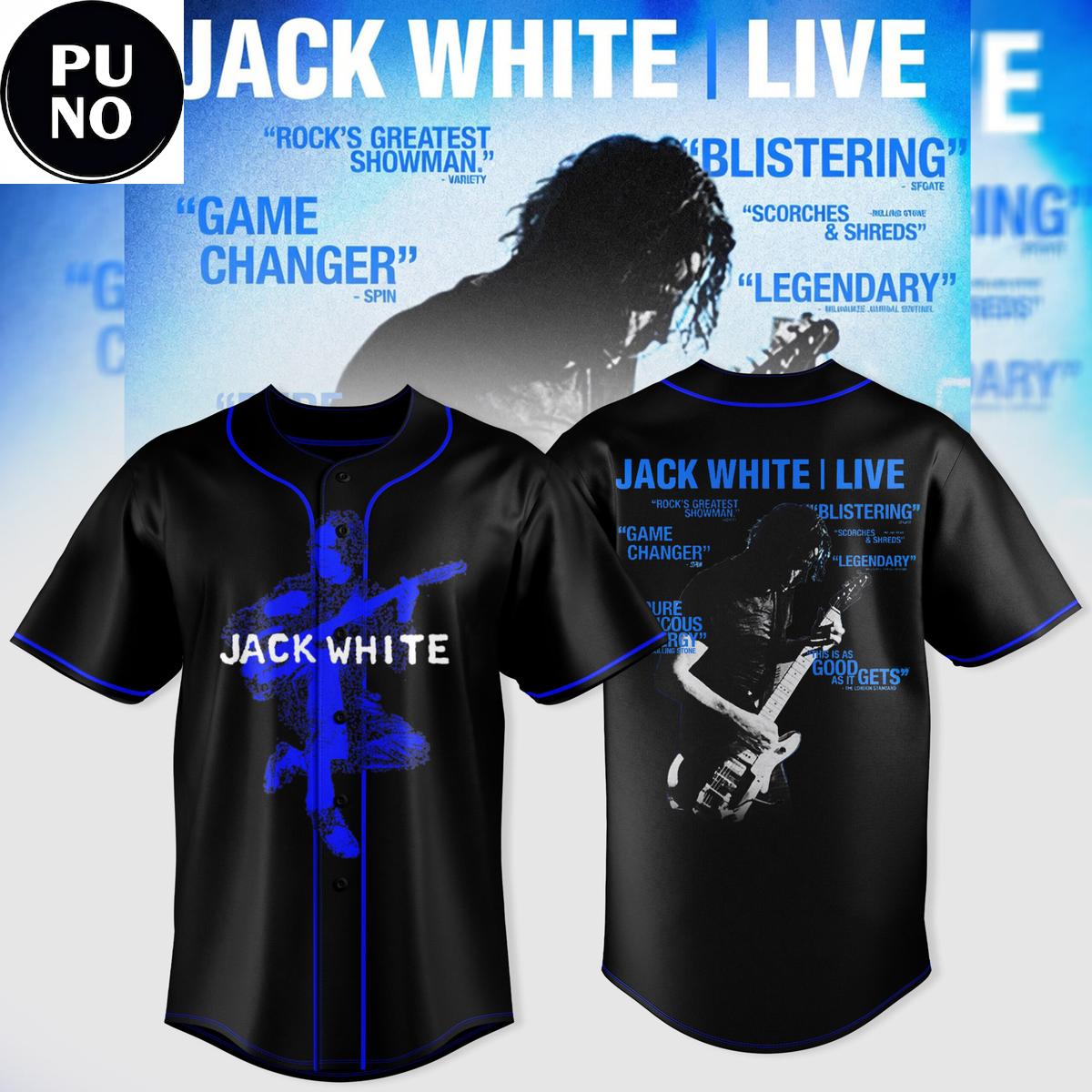 Jack White Live 2026 Tour Baseball Jersey
