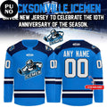 Jacksonville IceMen 2026 Celebrate 10th Anniversary Personalized Hockey Jersey