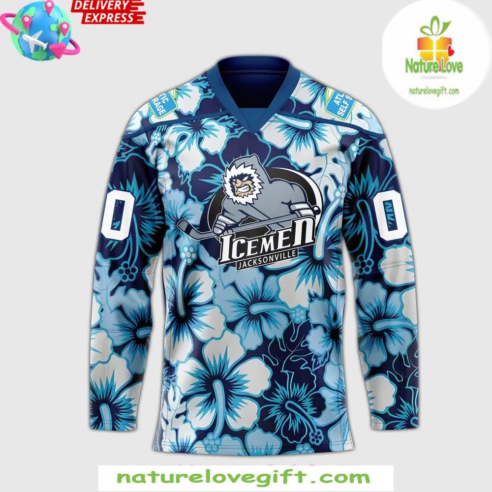 Jacksonville Icemen 2026 Game Worn Hockey Jersey Warm Up