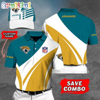 Jacksonville Jaguars Polo Shirt Custom Name Football Polo Shirts