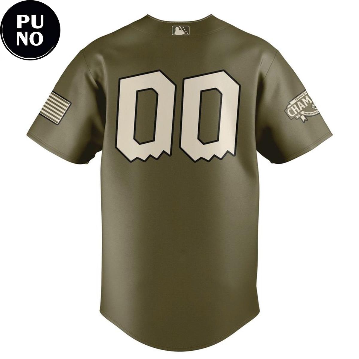 Jacksonville Jumbo Shrimp x Armed Forces Day 2026 Personalized Baseball Jersey