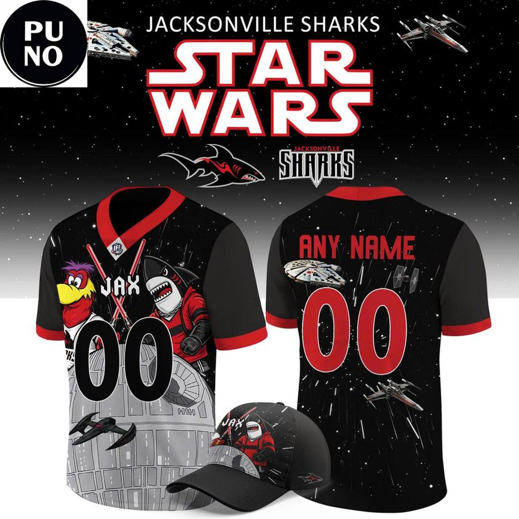 Jacksonville Sharks x Star Wars Night 2026 Personalized Football Jersey