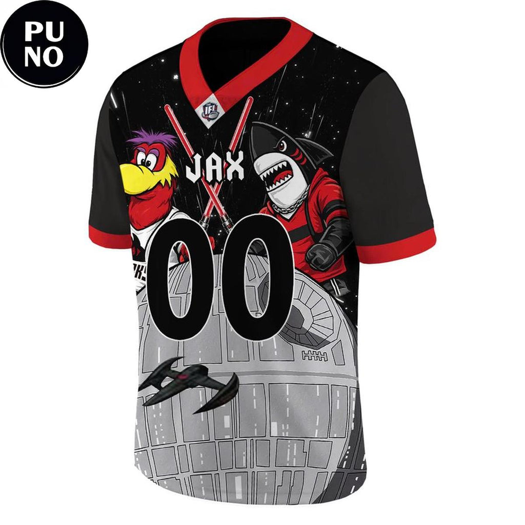Jacksonville Sharks x Star Wars Night 2026 Personalized Football Jersey