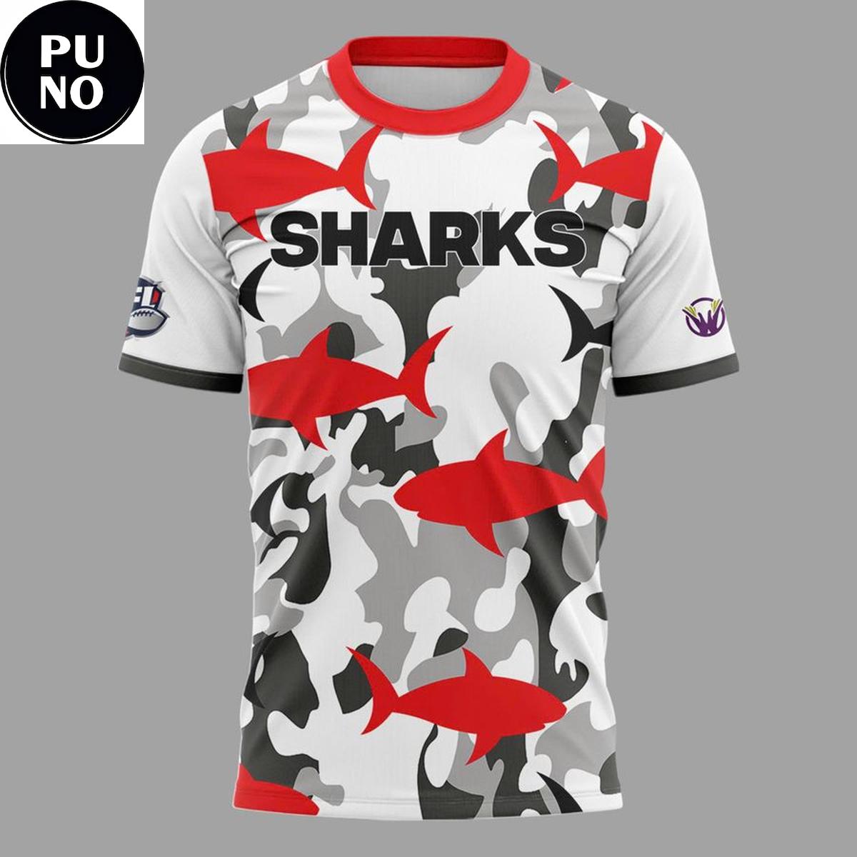 Jacksonville Sharks x Military Appreciation Night 2026 Hoodie T-Shirt