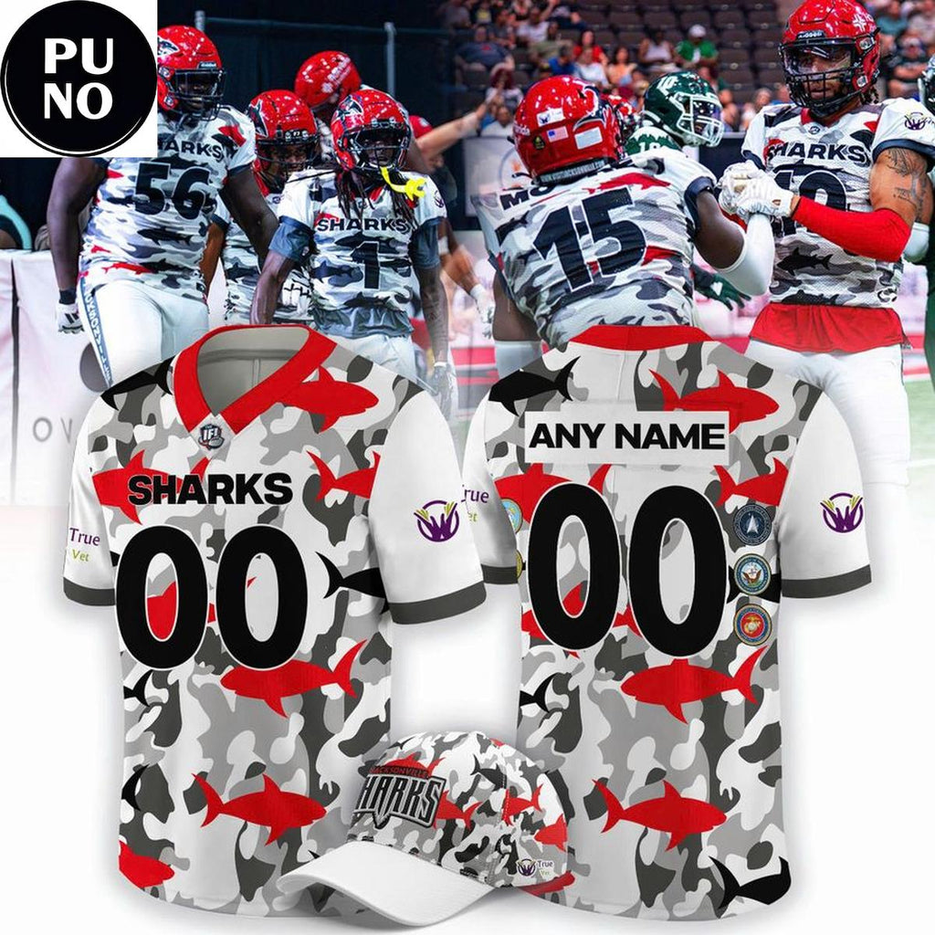 Jacksonville Sharks x Military Appreciation Night 2026 Personalized Baseball Jersey