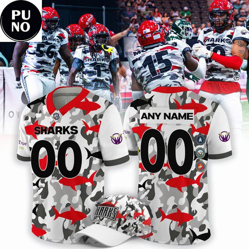 Jacksonville Sharks x Military Appreciation Night 2026 Personalized Baseball Jersey