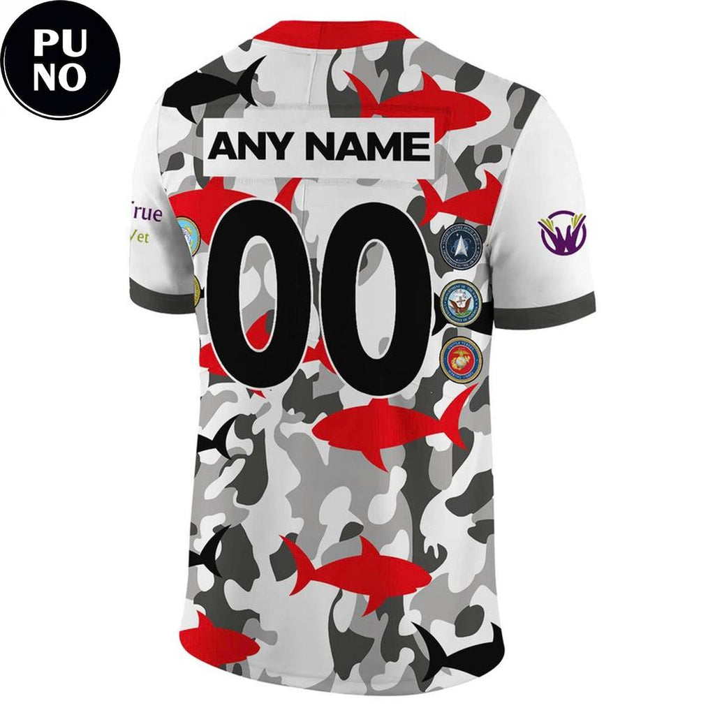 Jacksonville Sharks x Military Appreciation Night 2026 Personalized Baseball Jersey