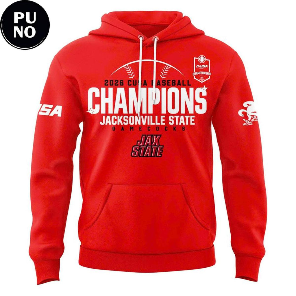Jacksonville State Gamecocks 2026 Conference USA Champions Hoodie T-Shirt