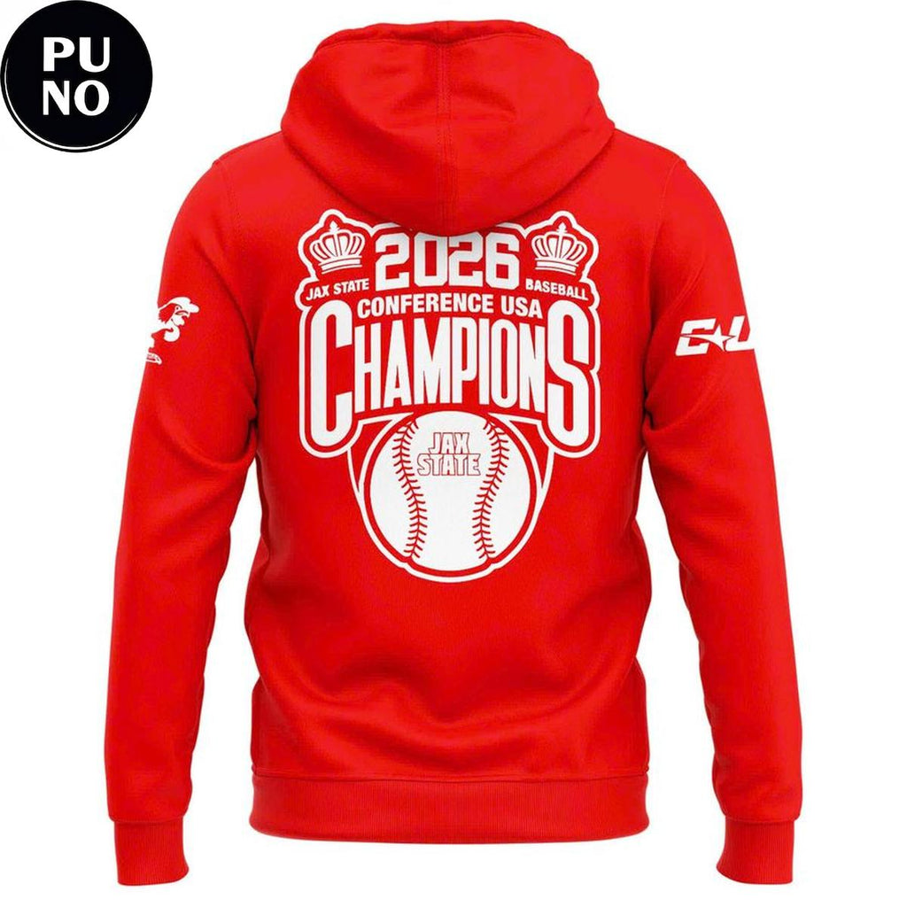 Jacksonville State Gamecocks 2026 Conference USA Champions Hoodie T-Shirt