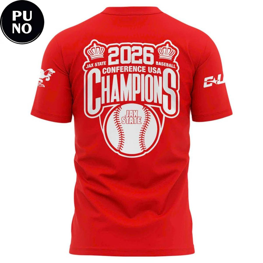 Jacksonville State Gamecocks 2026 Conference USA Champions Hoodie T-Shirt