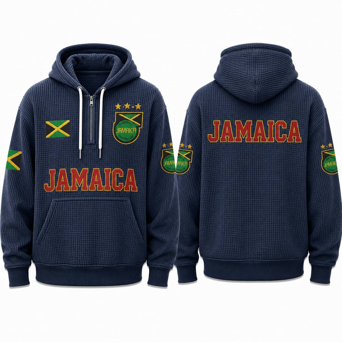 Jamaica World Cup 2026 Waffle Quarter Zip Hoodie