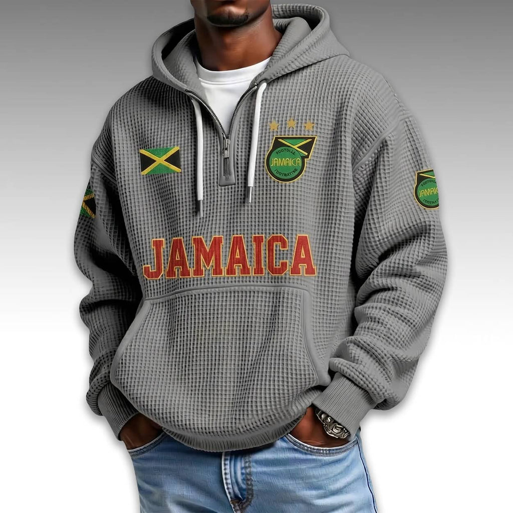 Jamaica World Cup 2026 Waffle Quarter Zip Hoodie