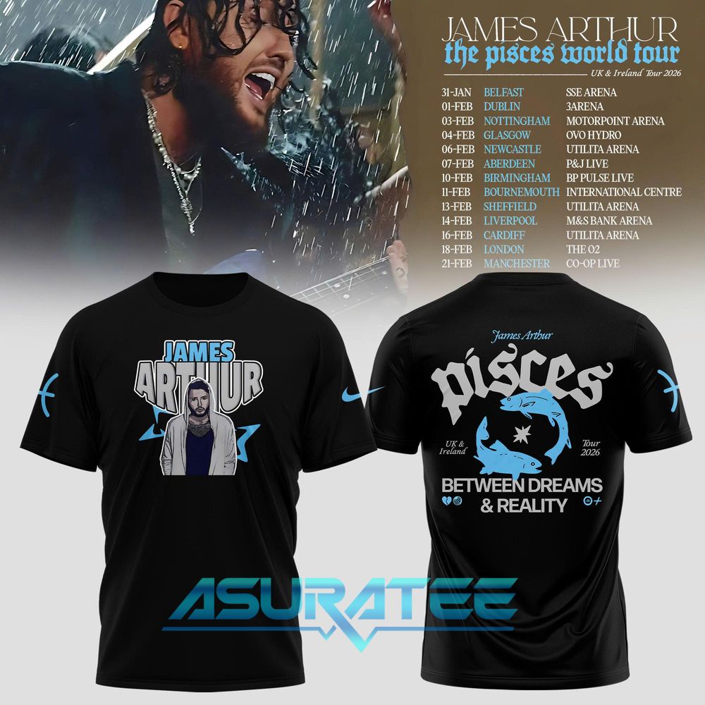 James Arthur The Pisces UK & Ireland Tour 2026 Special Shirt
