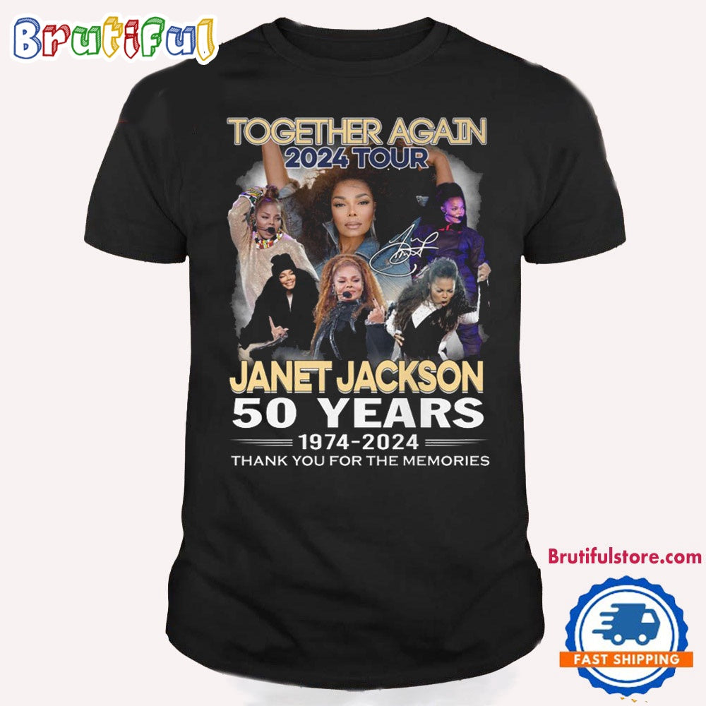 Janet Jackson Together Again 2024 Tour T Shirt, Janet Jackson Music Signature Shirt