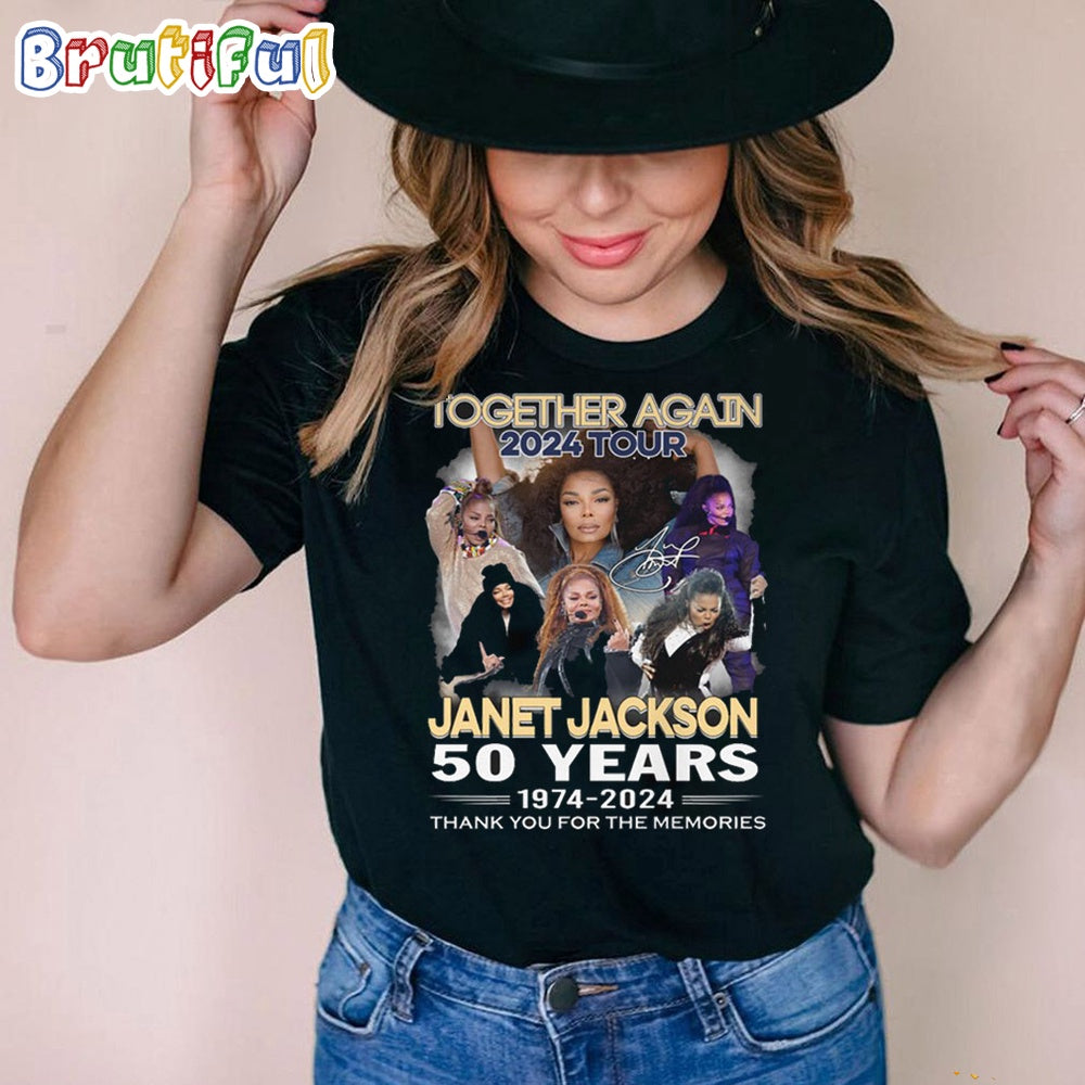 Janet Jackson Together Again 2024 Tour T Shirt, Janet Jackson Music Signature Shirt