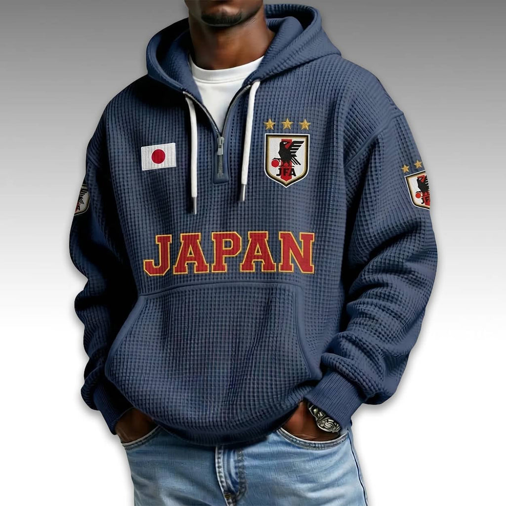 Japan World Cup 2026 Waffle Quarter Zip Hoodie