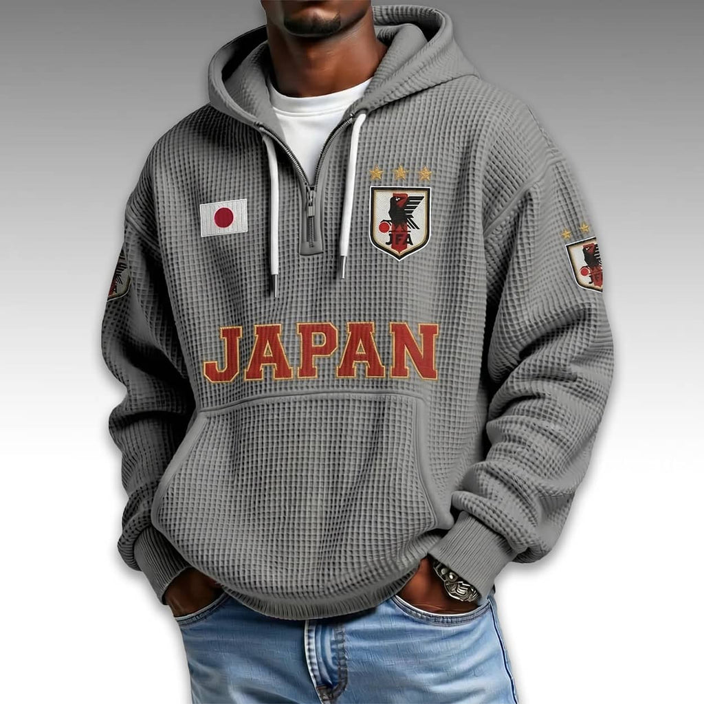 Japan World Cup 2026 Waffle Quarter Zip Hoodie
