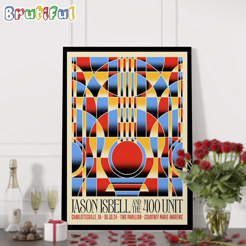 Jason Isbell And The 400 Unit June 30 2024 Ting Pavilion Charlottesville VA Wall Art Poster Canvas