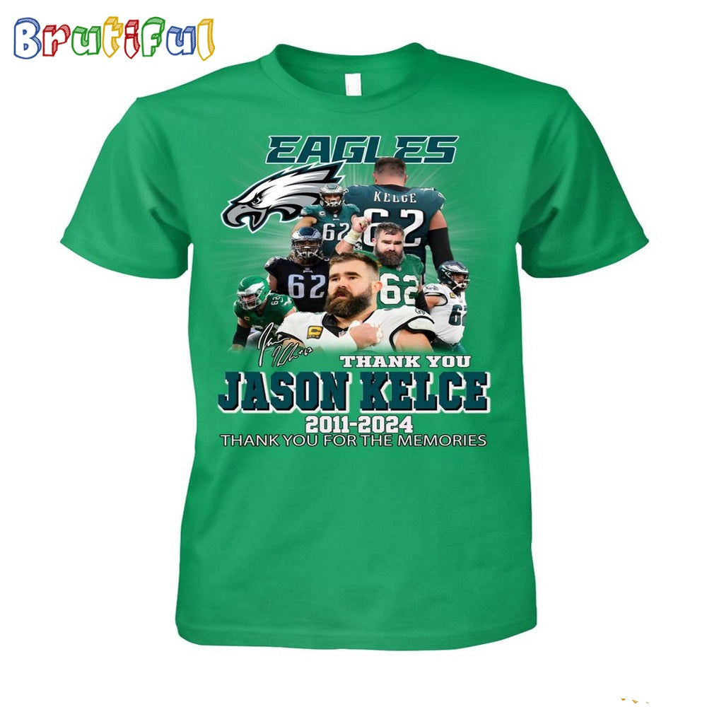 Jason Kelce Philadelphia Eagles 2011 2024 Thank You For The Memories T-Shirt