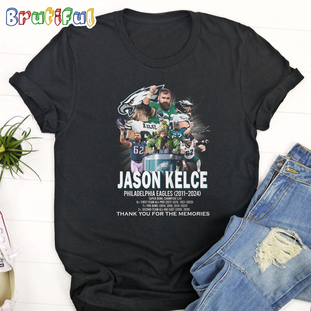 Jason Kelce Philadelphia Eagles Thank You For The Memories T-Shirt