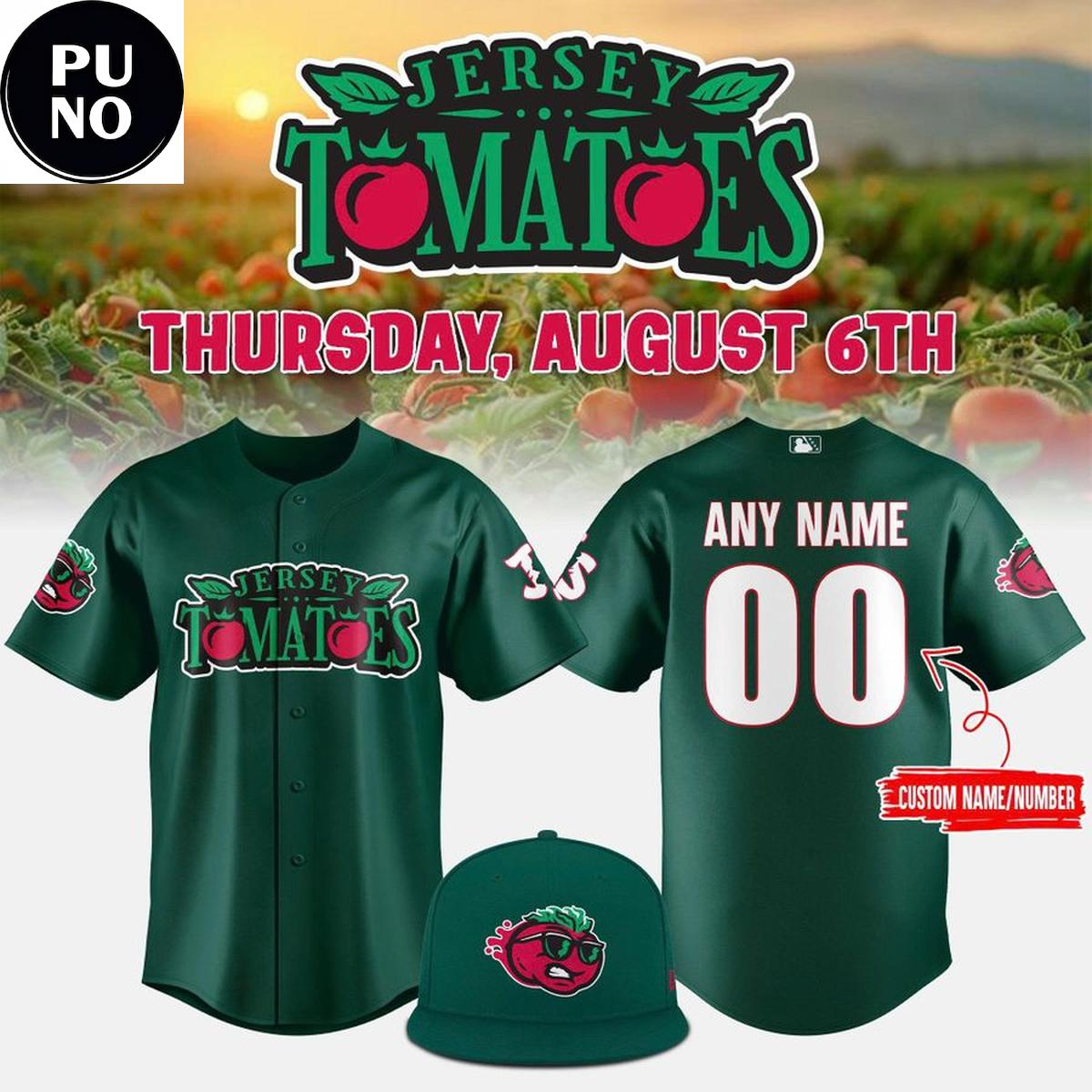 Jersey Shore BlueClaws Jersey Tomatoes 2026 Personalized Baseball Jersey