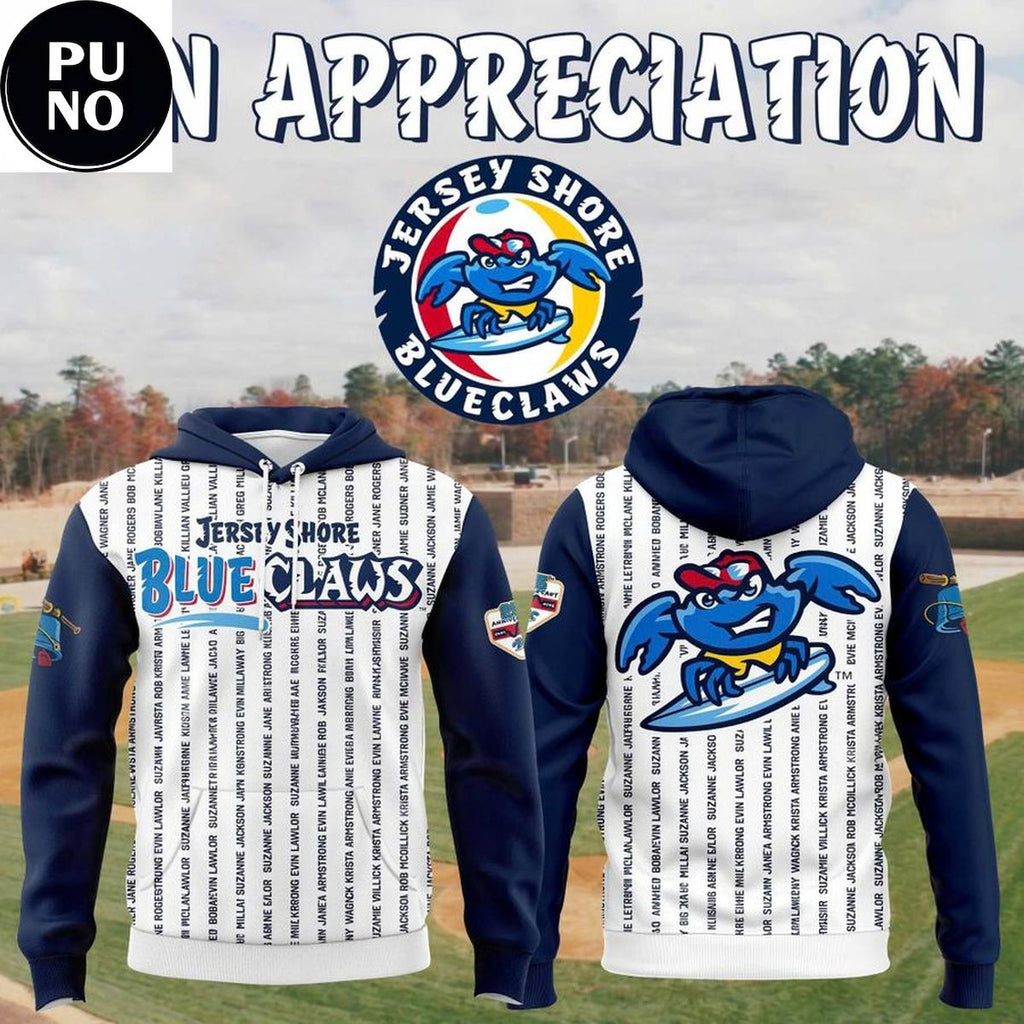 Jersey Shore BlueClaws x Fan Appreciation 2026 Hoodie T-Shirt
