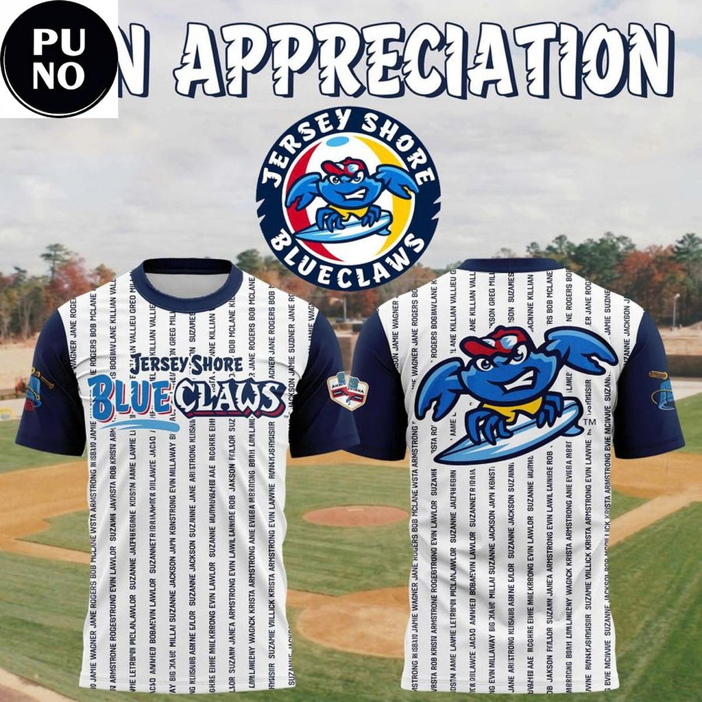 Jersey Shore BlueClaws x Fan Appreciation 2026 Hoodie T-Shirt