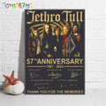 Jethro Tull 57th Anniversary Thank You For The Memories Signatures Wall Art Poster Canvas