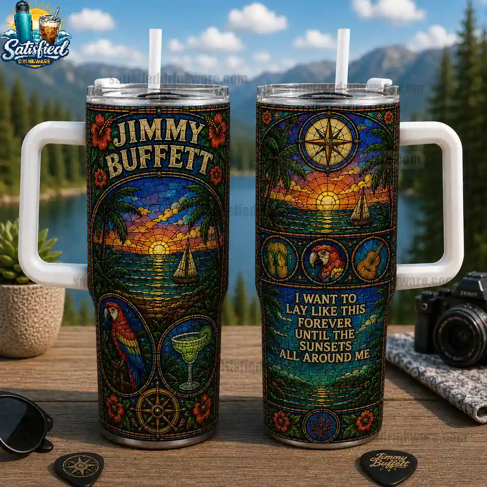 Jimmy Buffett Collector Edition With Handle Tumbler