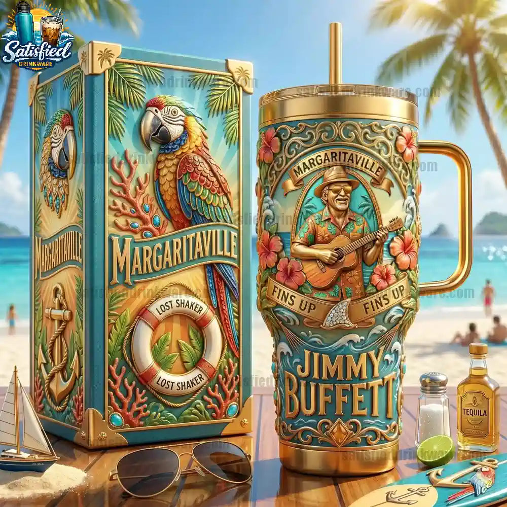 Jimmy Buffett Margaritaville Parrothead Forever Edition With Handle Tumbler
