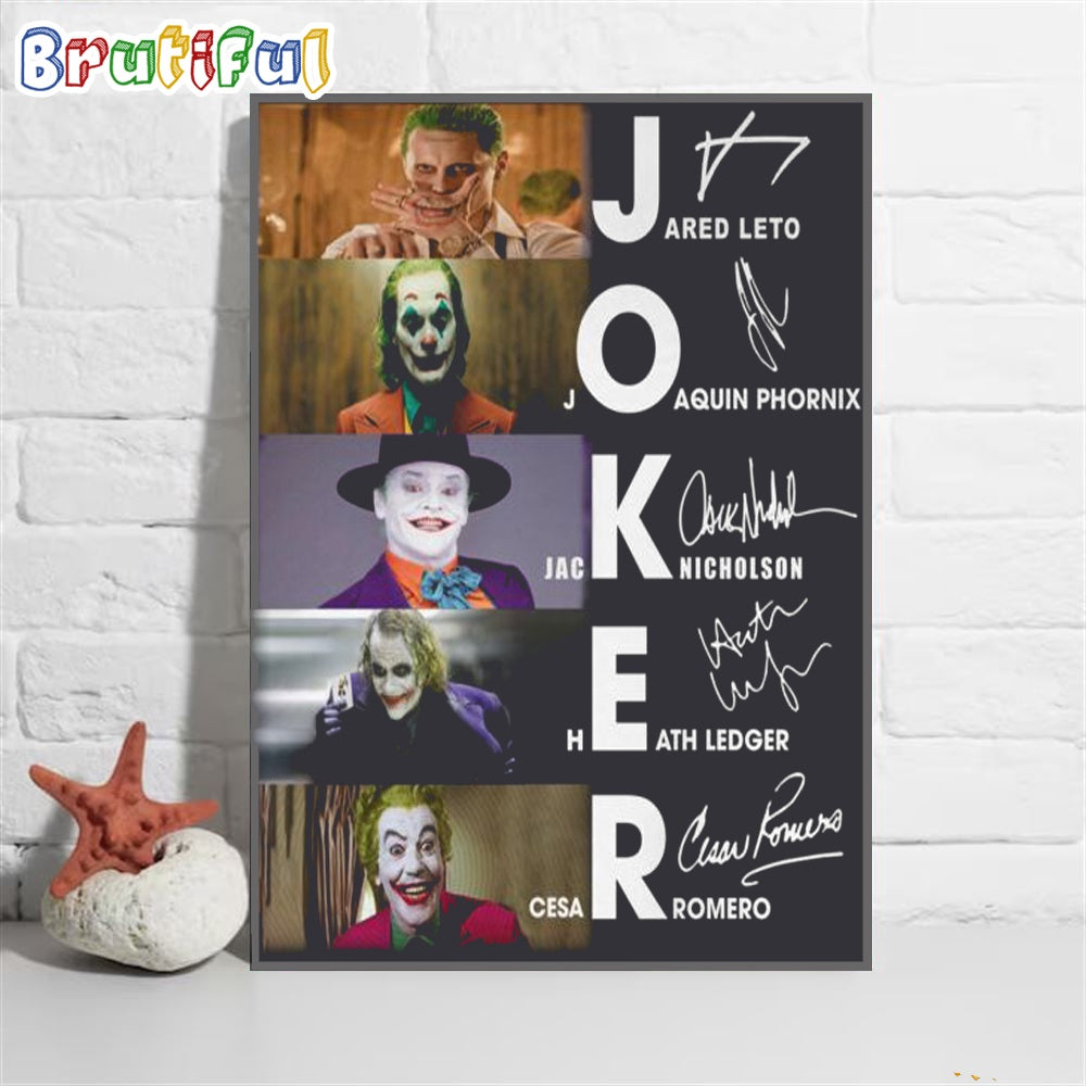 Joker Folie a Deux 2024 Signature Poster Canvas Art