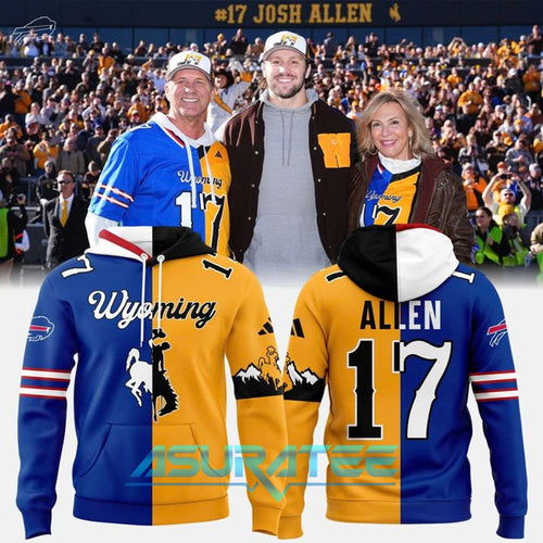 Josh Allen #17 Buffalo Bills x Wyoming Cowboys Hoodie Set