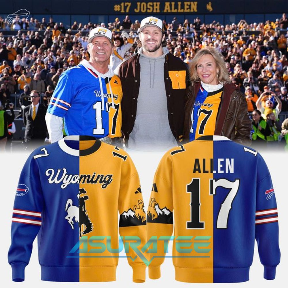 Josh Allen #17 Buffalo Bills x Wyoming Cowboys Sweatshirt