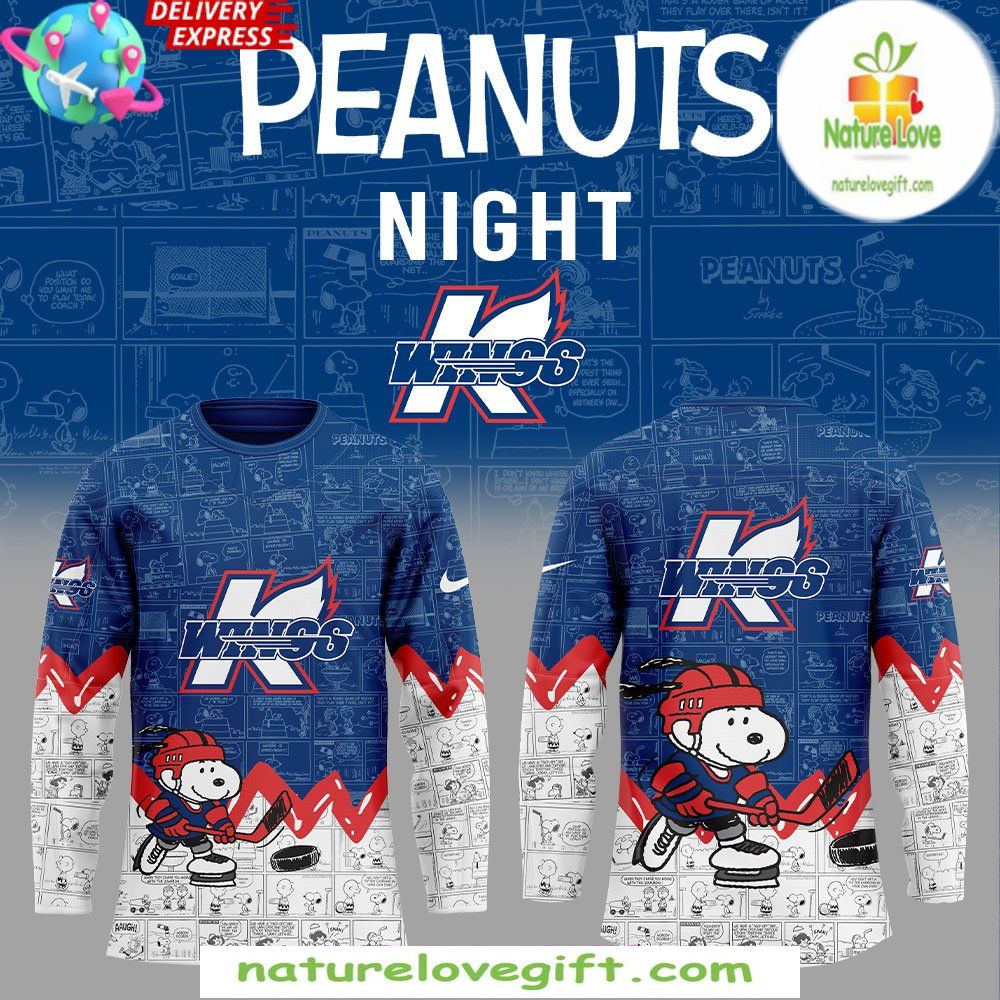 Peanuts Hockey Jersey Kalamazoo Wings Anniversary Limited Edition
