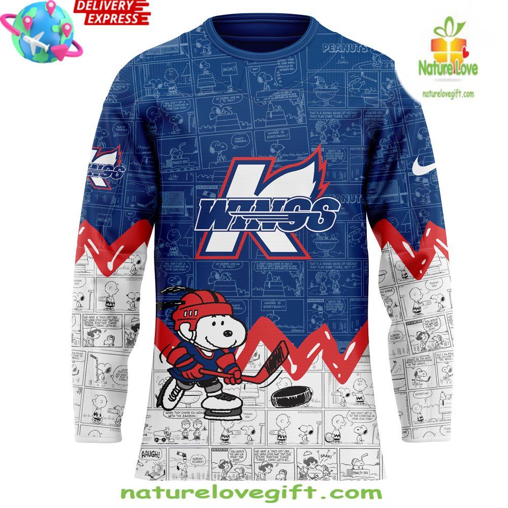 Peanuts Hockey Jersey Kalamazoo Wings Anniversary Limited Edition
