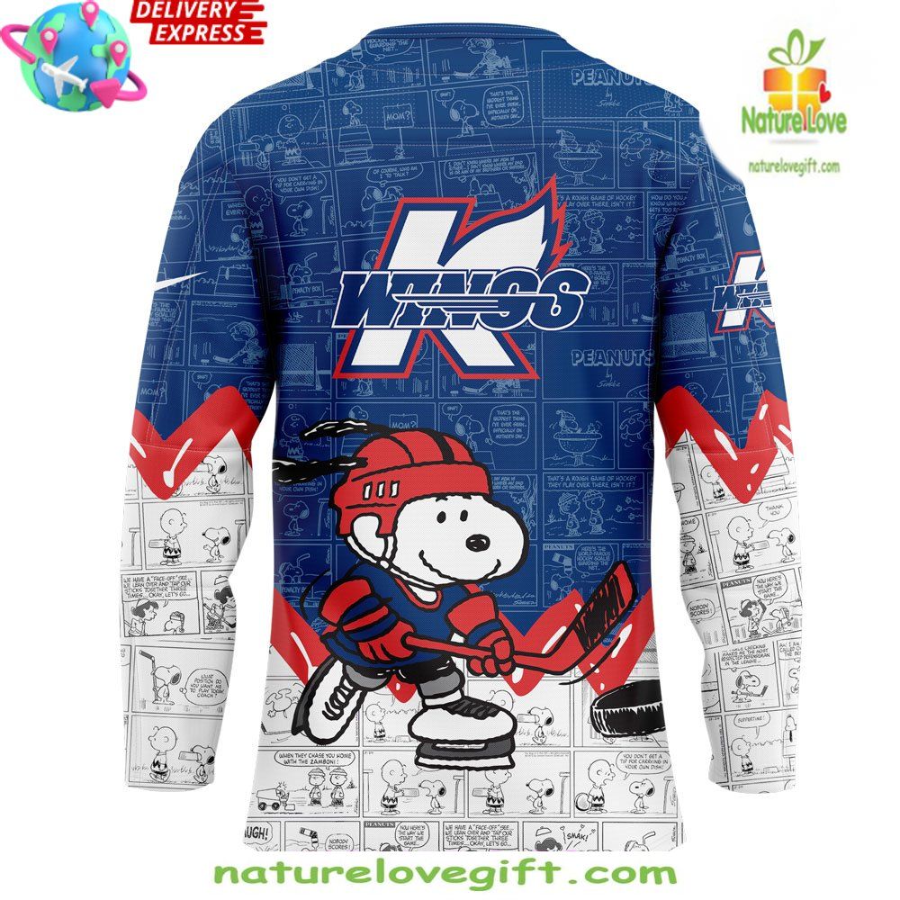 Peanuts Hockey Jersey Kalamazoo Wings Anniversary Limited Edition