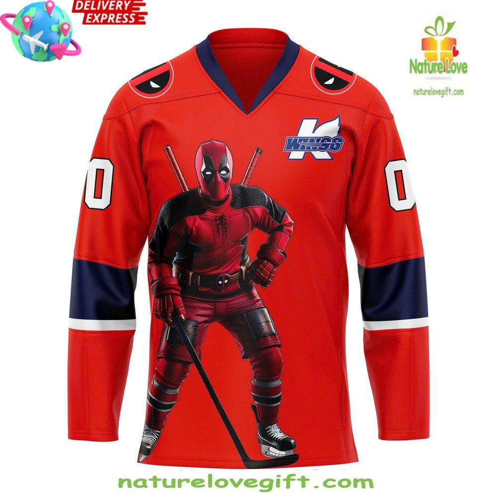Deadpool Hockey Jersey Kalamazoo Wings Super Hero Night 2026