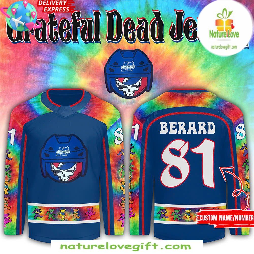Grateful Dead Hockey Jersey Kalamazoo Wings Special Edition