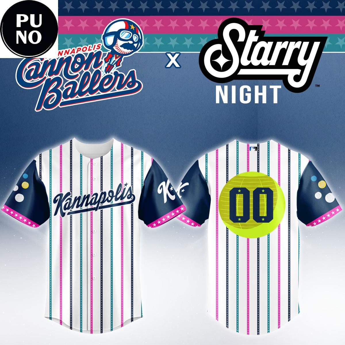 Kannapolis Cannon Ballers x Starry Night 2026 Personalized Baseball Jersey